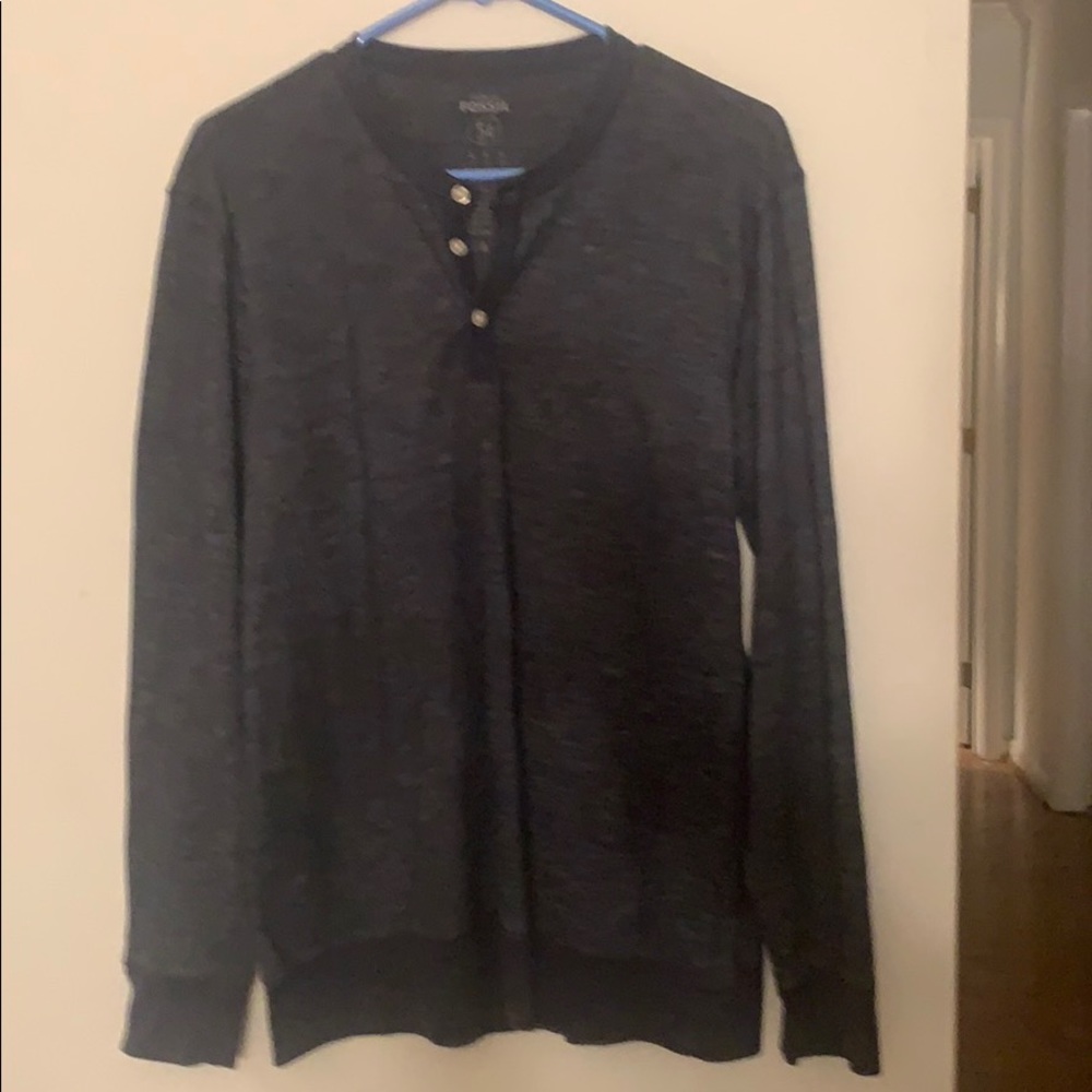 Men’s Long sleeve 3-button shirt
